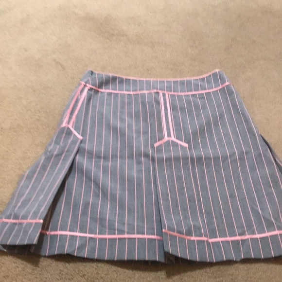 🌸NEW🌸 Moschino Cheap and Chic Vintage Rare Pink Pinstripe Skirt - Picture 6 of 15